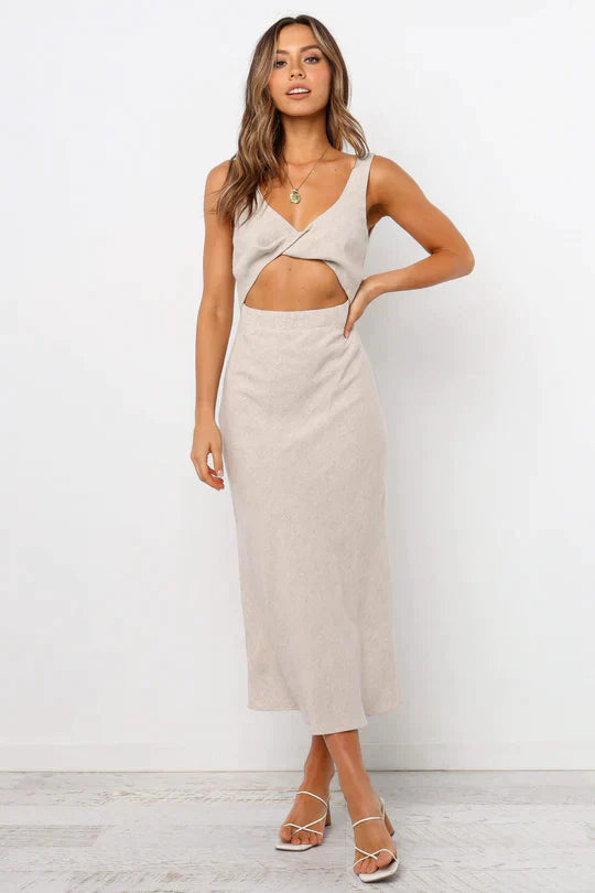 Galla Midi Dress in a Wrap Style for Women Casual Daywear