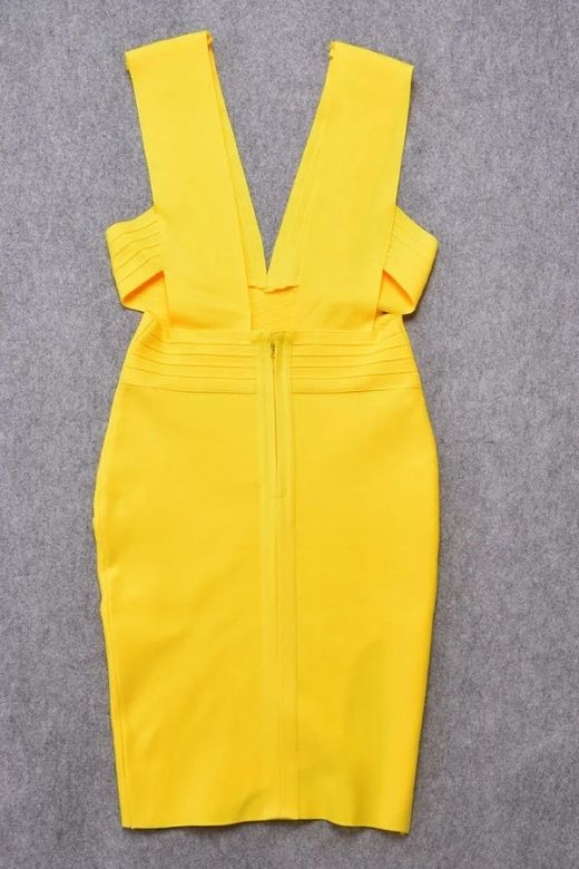 Pia Bandage Dress - Sun Yellow