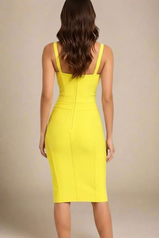 Pip Bandage Corset Dress - Sun Yellow