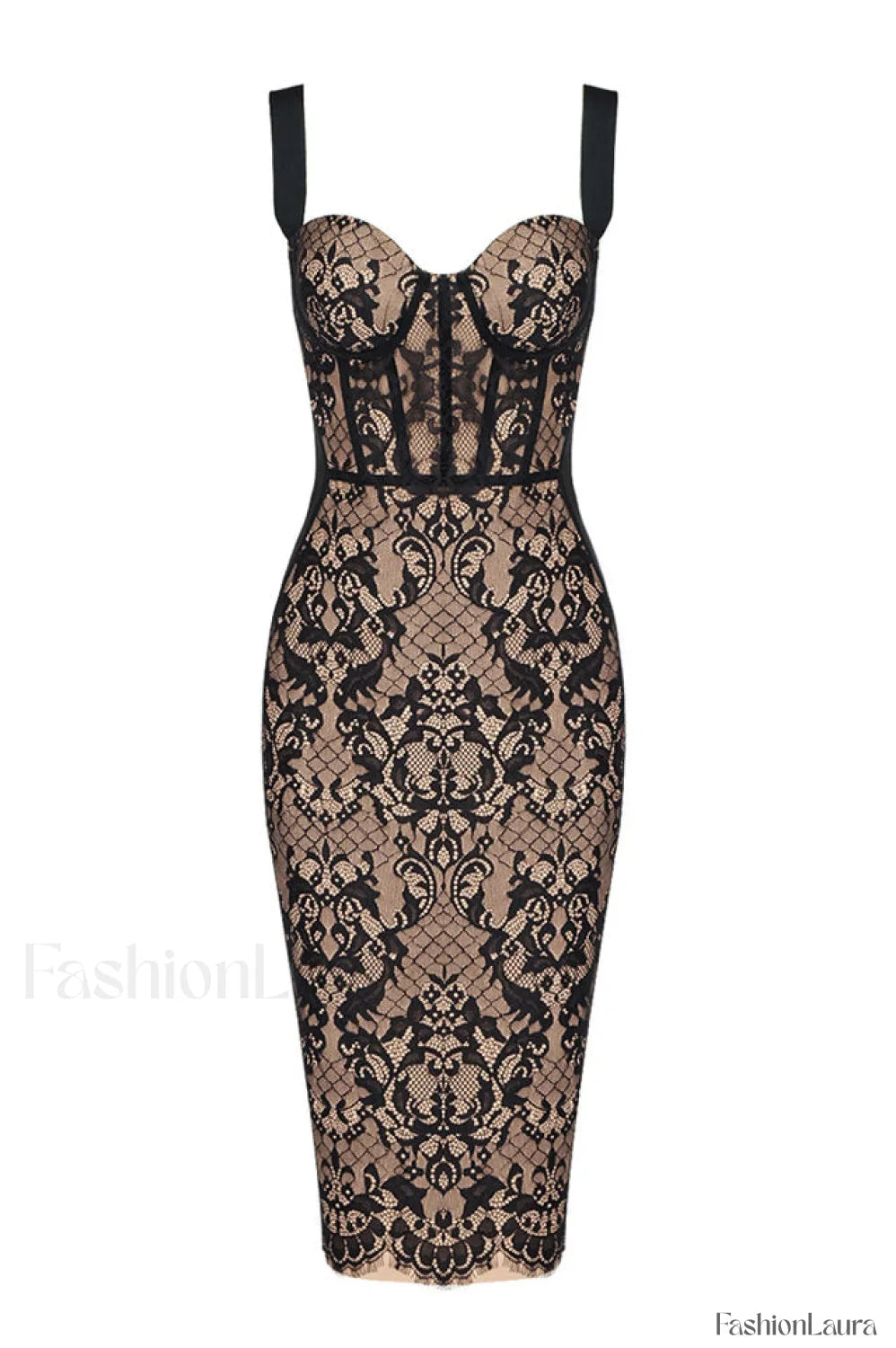 Poem Sling Stylish Dress With Lace