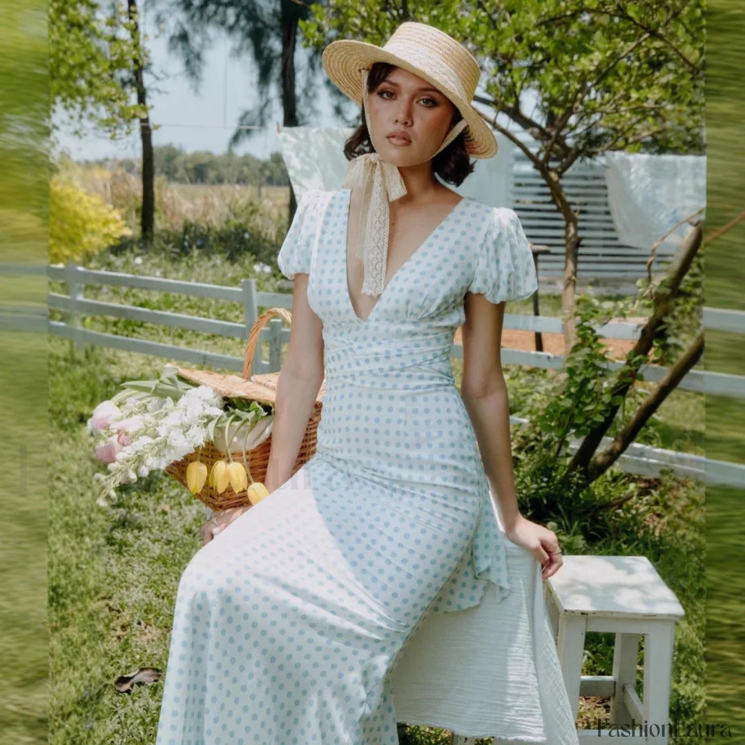 Polka Dot Lace Premium Dress for Streetwear Style Boutique Fashion Style
