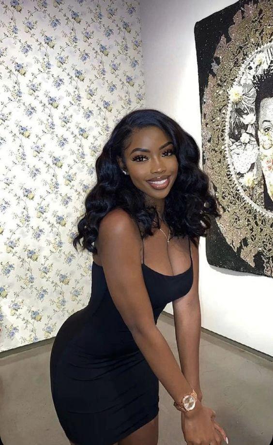 Black Spaghetti Straps Dress Sexy Homecoming Dress 22nd Birthday Outfit Dress For Black Girls (ZD12448)
