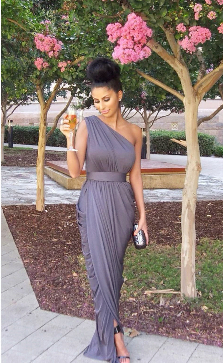 One-Shoulder Prom Dress, Formal Dress, Evening Gown - FashionDia