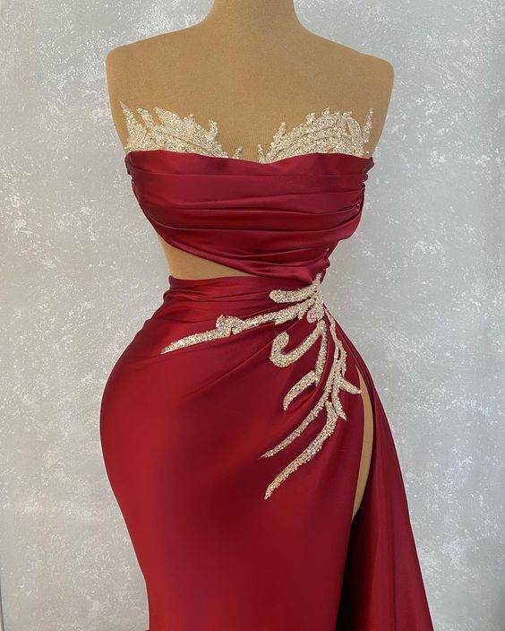Mermaid Unique Evening Dresses With High Split - FashionDia