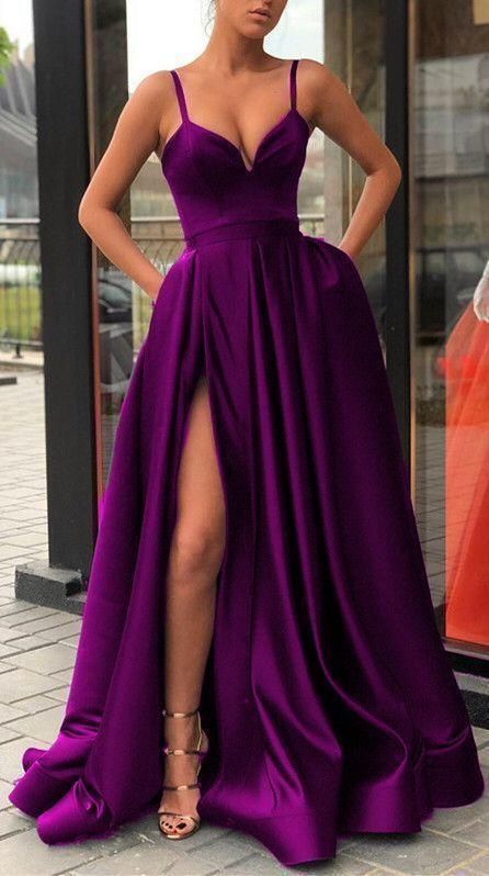 Purple prom dresses,purple evening gowns,long prom dresses - FashionDia