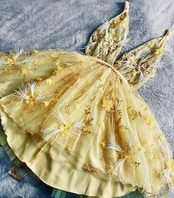 Sweet Short Prom Dresses, A-Line V-Neck Sleeveless 3D Flowers Homecoming Dress - FashionDia