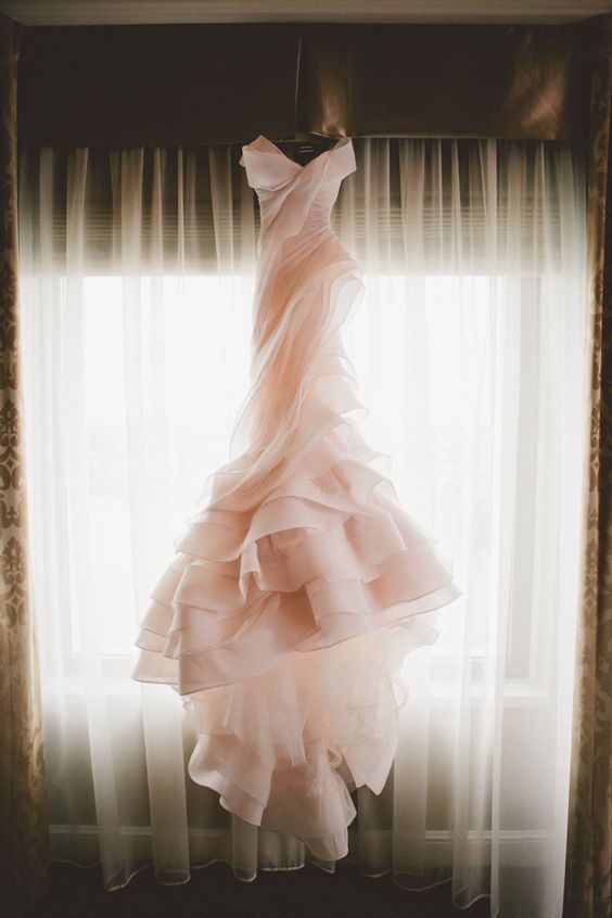 Pink Wedding Ball Gown,Mermaid Prom Dress,Fashion Bridal Dress,Sexy Party Dress,Custom Made Evening Dress - VelvetHem