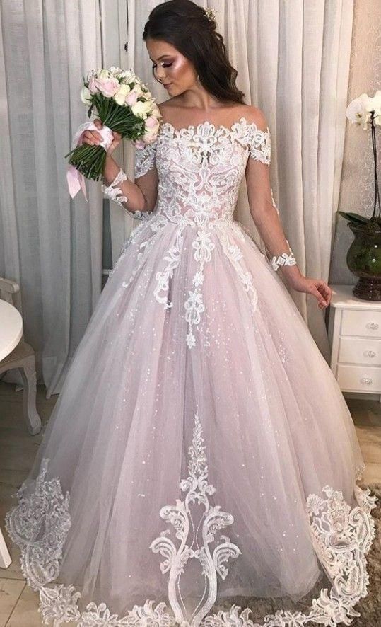 Off-the-Shoulder lace long prom dress - FashionDia