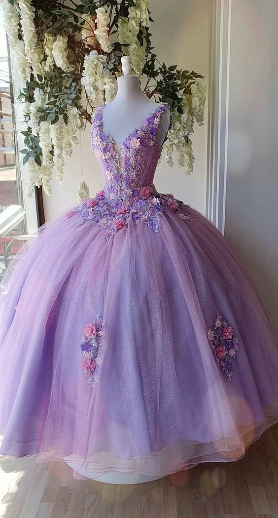 A-Line Tulle Long Lace Evening & Prom Dress - FashionDia