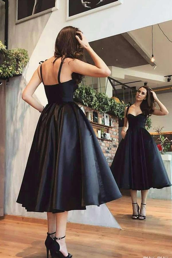 1950s Black Homecoming Dress, Short Prom Dress - FashionDia