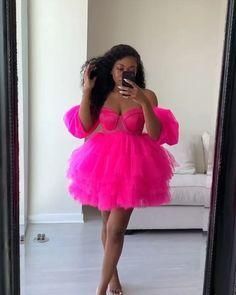 Off the Shoulder Homecoming Dress, Fuchsia Party Dress