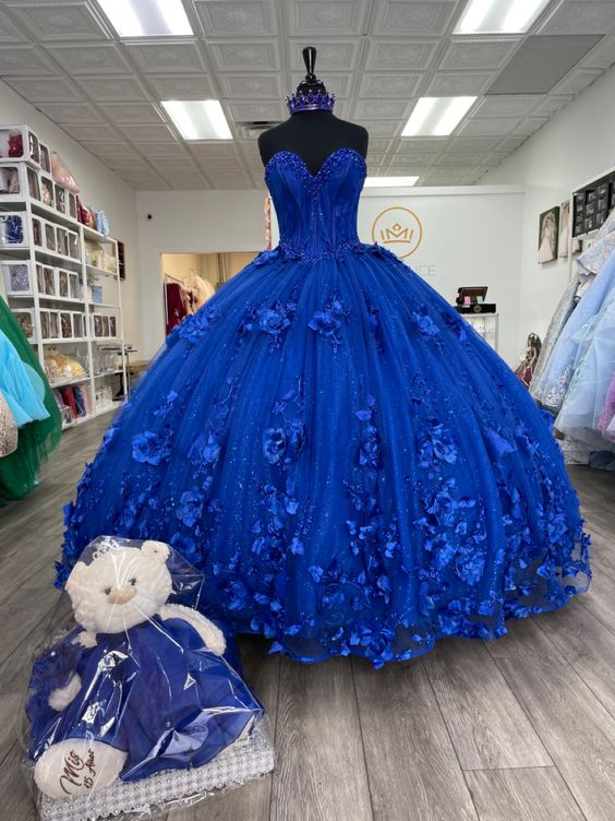 Royal Blue Quinceanera Dress Ball Gown With Appliques Sweet 16 Dress - FashionDia
