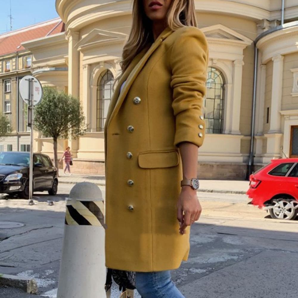 DressBetty - Double Breasted Faux Wool Blends Coats - View 4 | VelvetHem