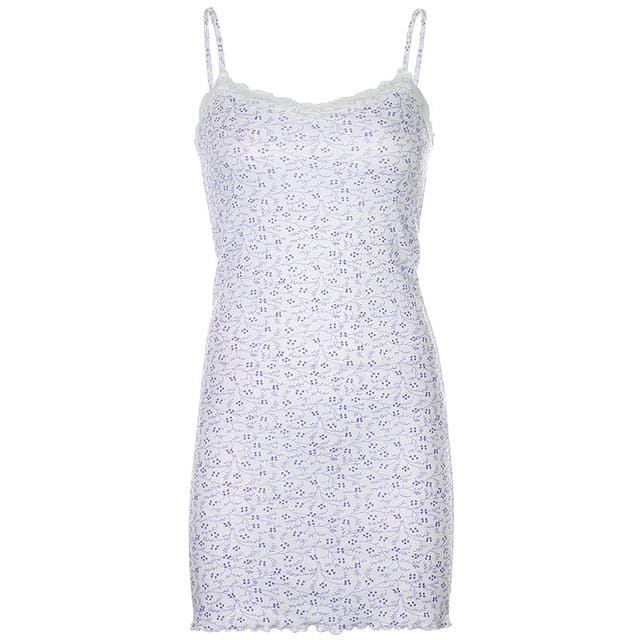 DressBetty - Summer Floral Print Flare Long Sleeve Mini Dress - View 2 | VelvetHem