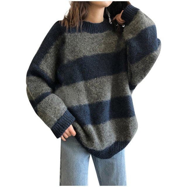 DressBetty - Knitted Striped Sweater - View 2 | VelvetHem