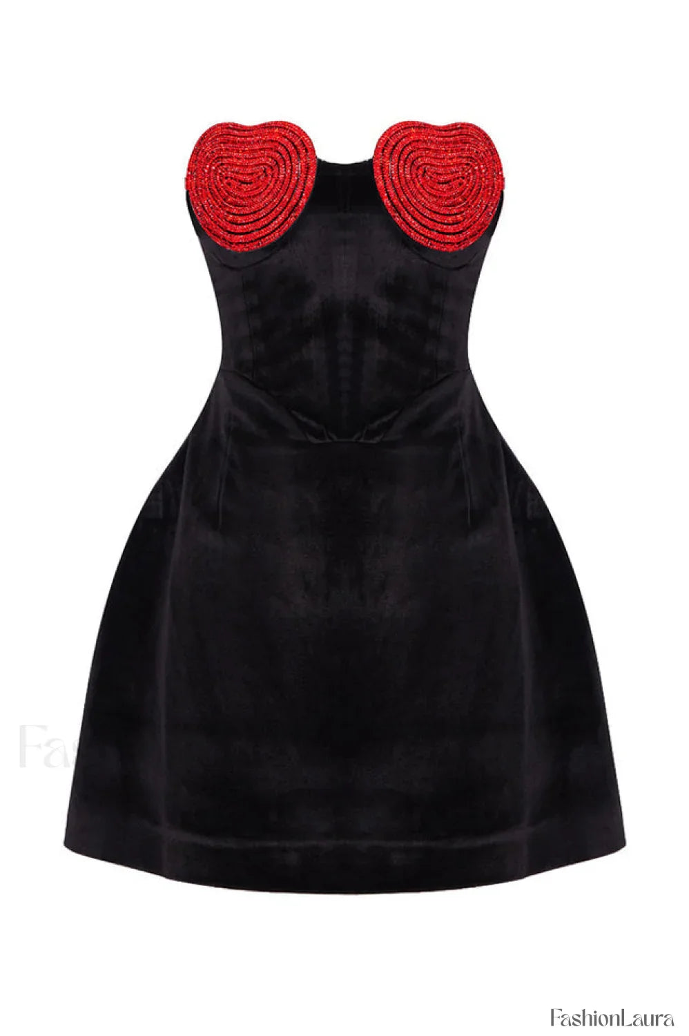 Red Crystal Stylish Heart Dress