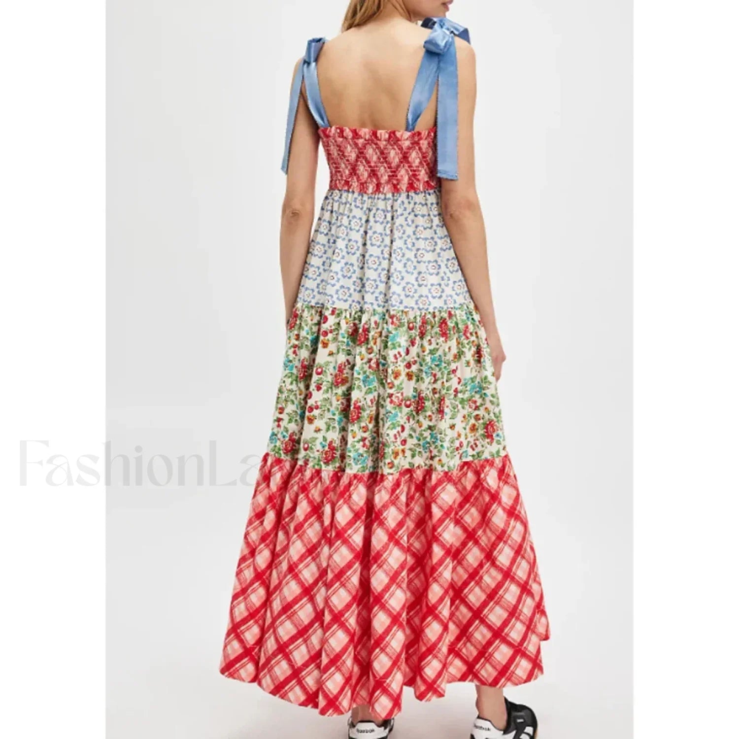 Ribbon Tie Up Dress with Relaxed Fit and Everyday Wear Boutique Fashion Style