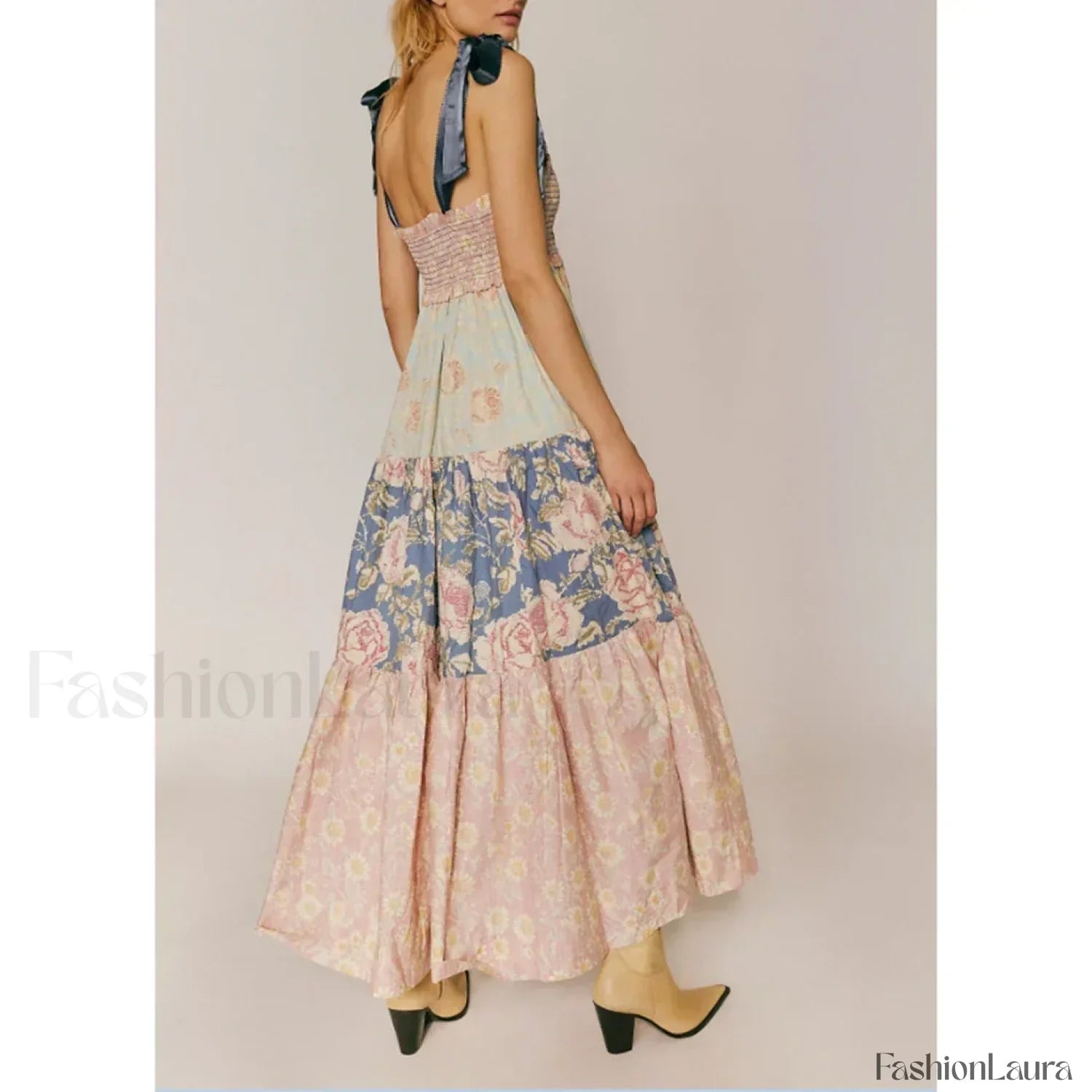 Ribbon Tie Up Dress with Relaxed Fit and Everyday Wear Boutique Fashion Style
