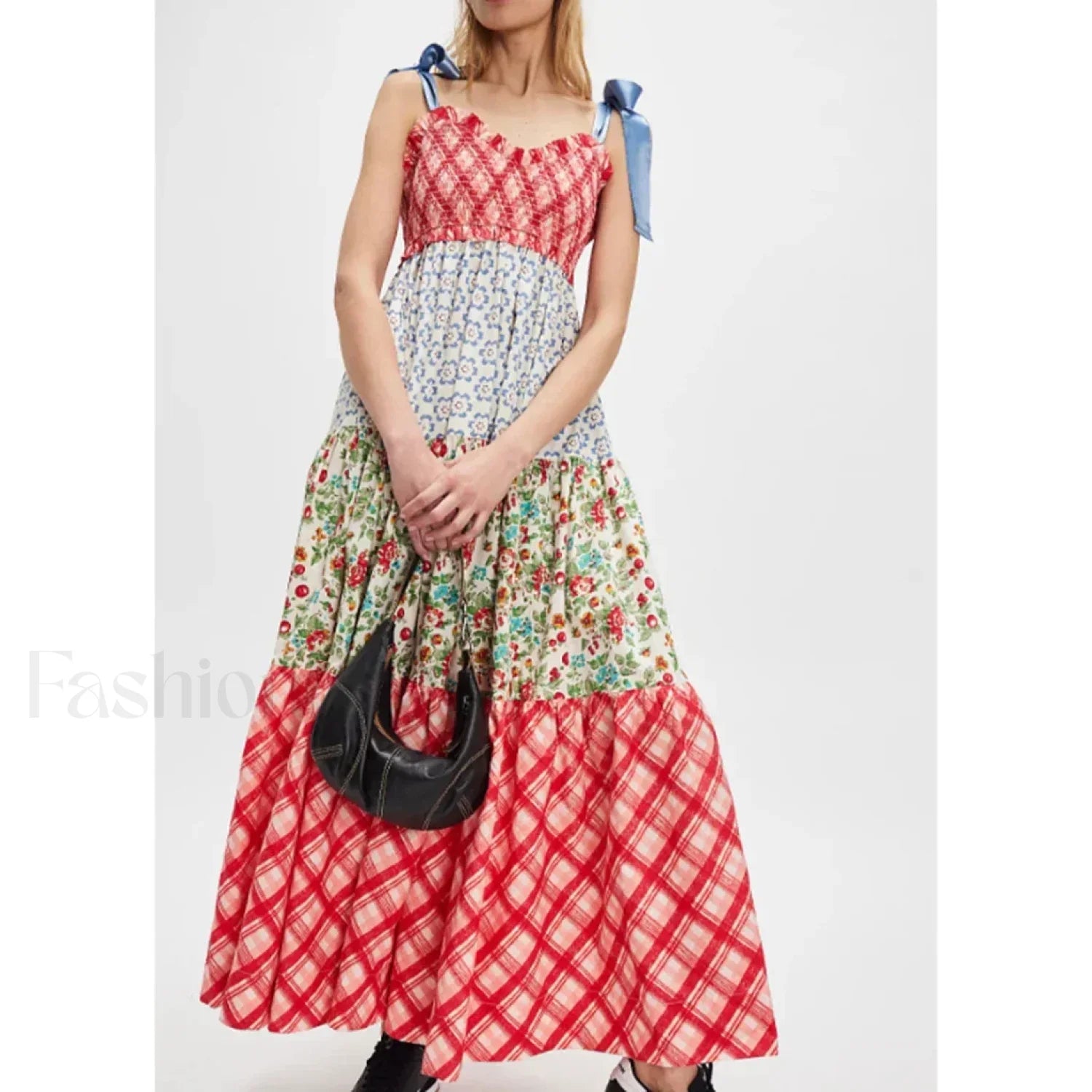 Ribbon Tie Up Dress with Relaxed Fit and Everyday Wear Boutique Fashion Style