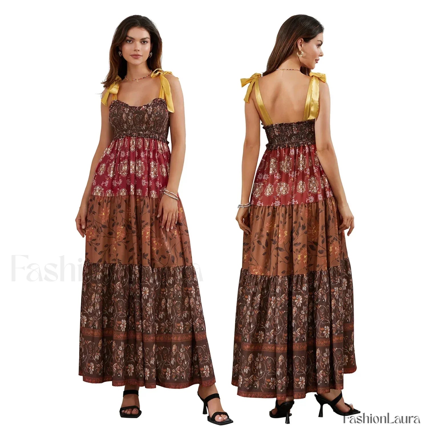 Ribbon Tie Up Dress with Relaxed Fit and Everyday Wear Boutique Fashion Style