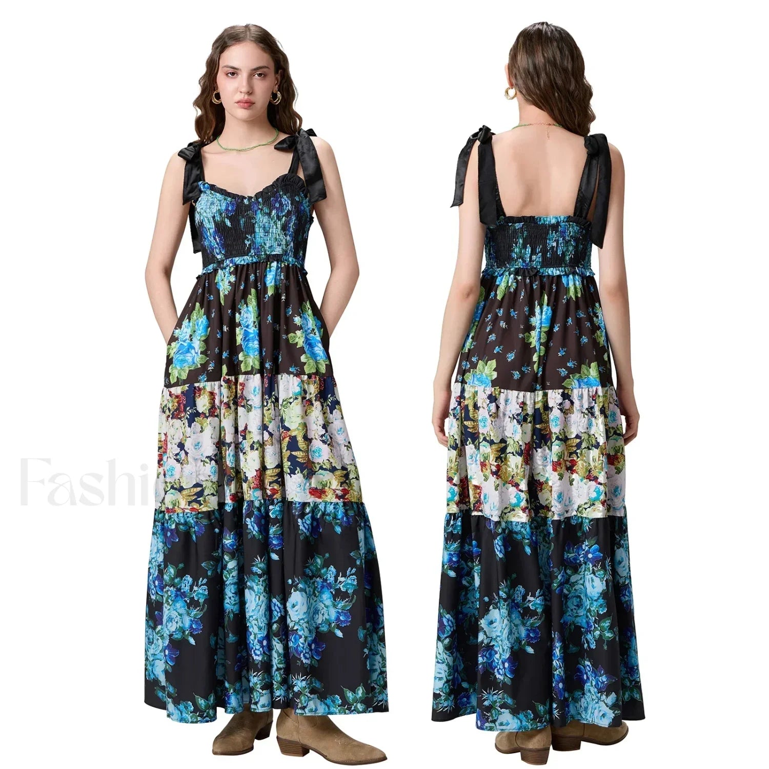 Ribbon Tie Up Dress with Relaxed Fit and Everyday Wear Boutique Fashion Style