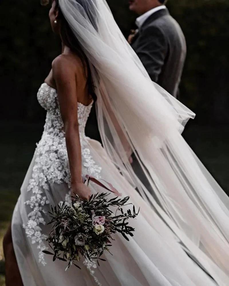 Romantic Sweetheart Wedding Dress Bohemio Bridal Gowns With 3D Lace (ZD16320)