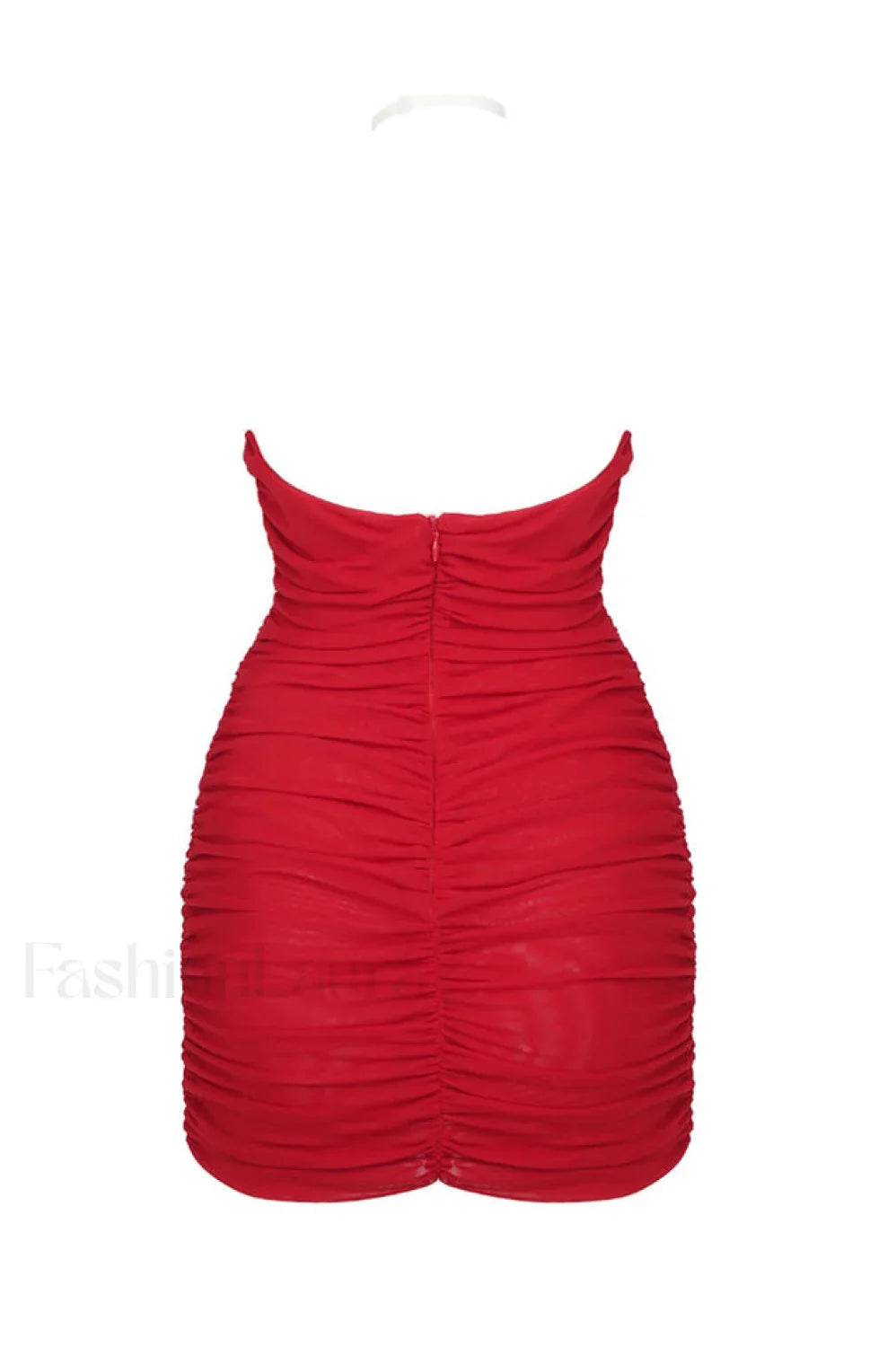 Rose-Appliqu茅 Ruched Stylish Mini Dress