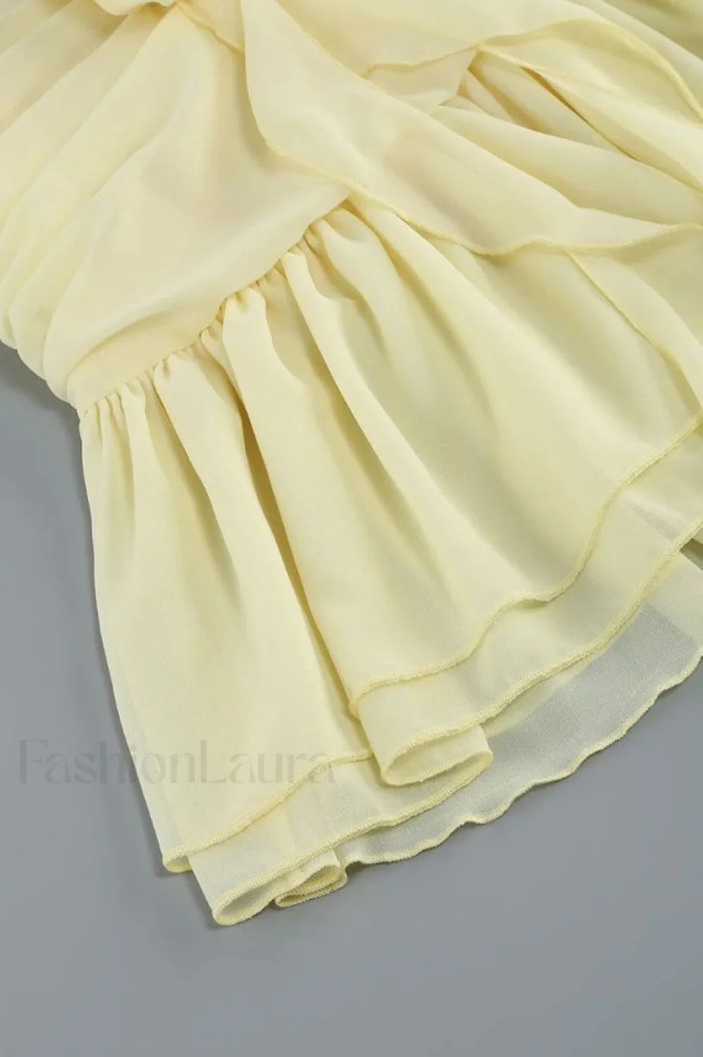 Rose Detailed Stylish Halterneck Mini Dress