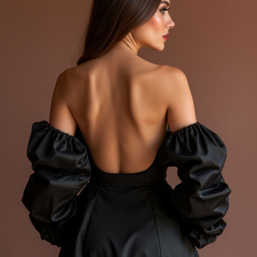 Show-Stopping Black Evening Dress & Prom Dress with Mirror Beadwork for a Sparkly Look