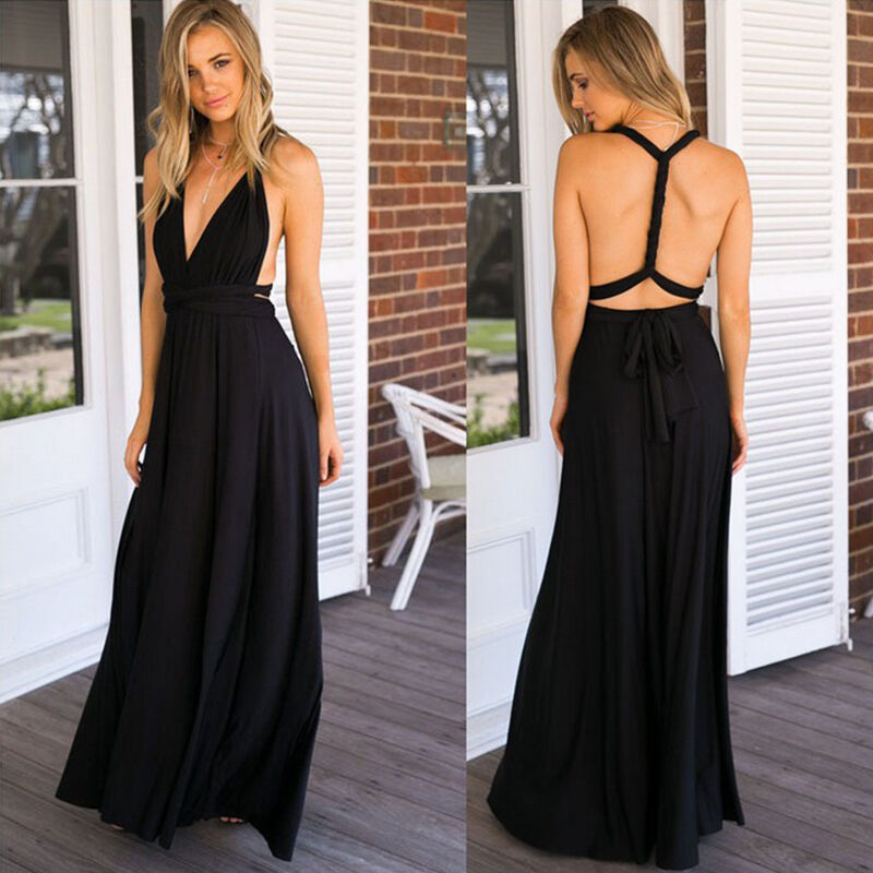 Gia Exclusive Multi Way Convertible Infinity Maxi Dress Elevated Occasion Wear