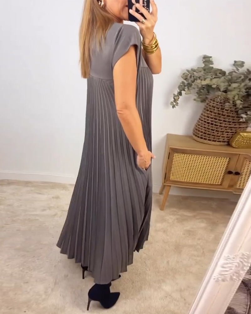 Harriet Chic Pleated Cotton Dress for Women Soft Comfortable Fit