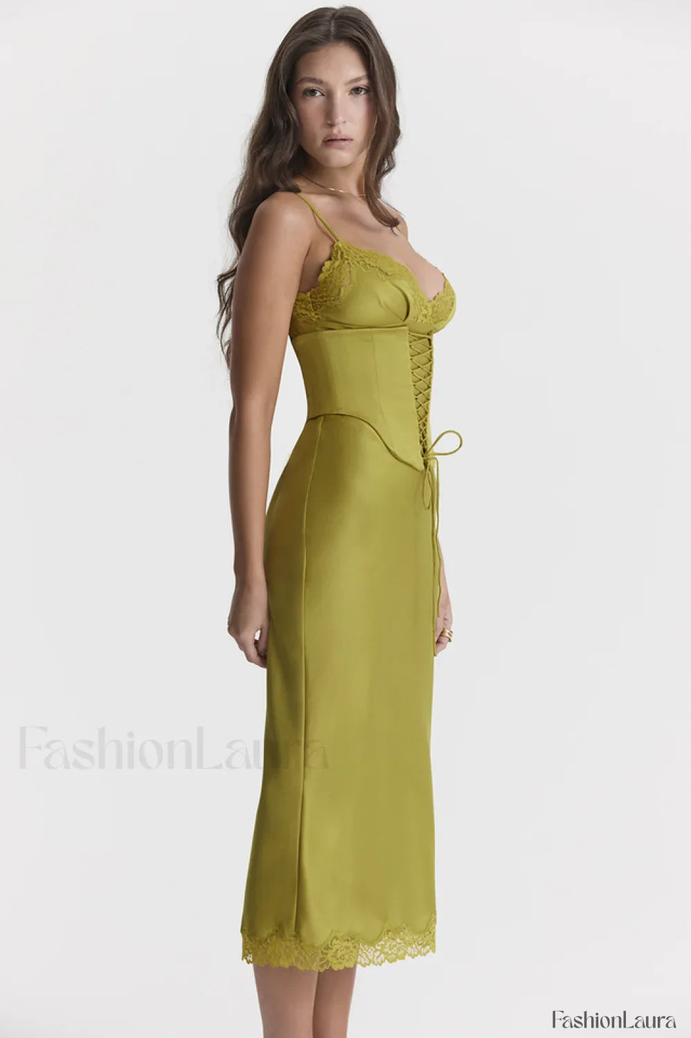 Salma Satin Stylish Slip Midi Dress