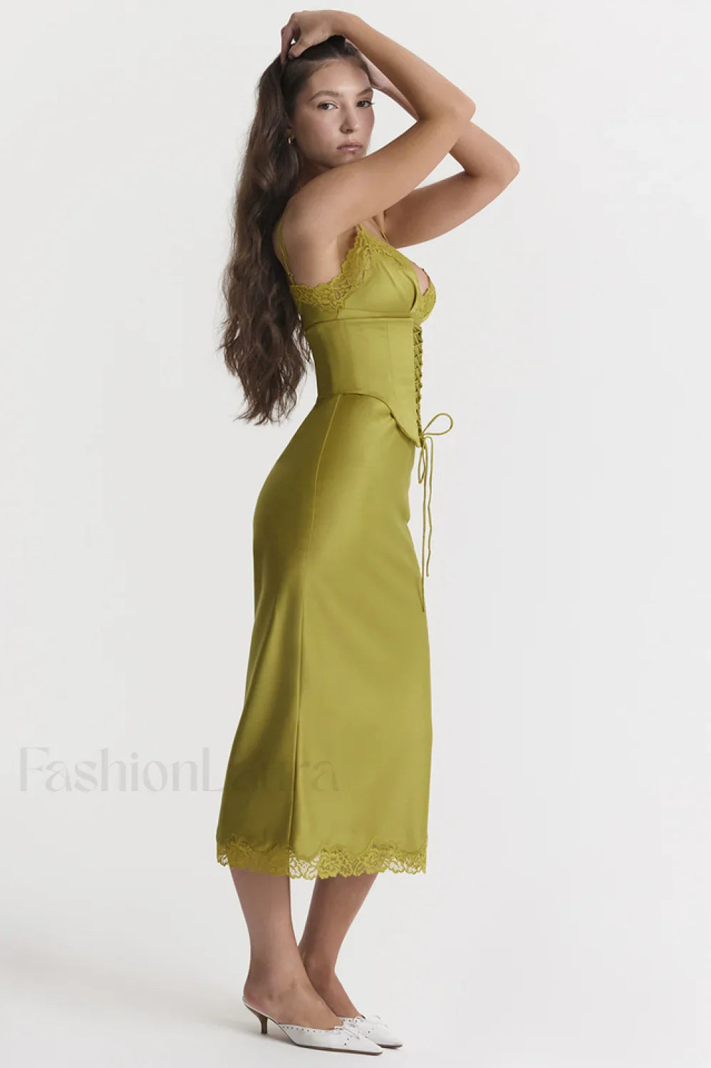 Salma Satin Stylish Slip Midi Dress