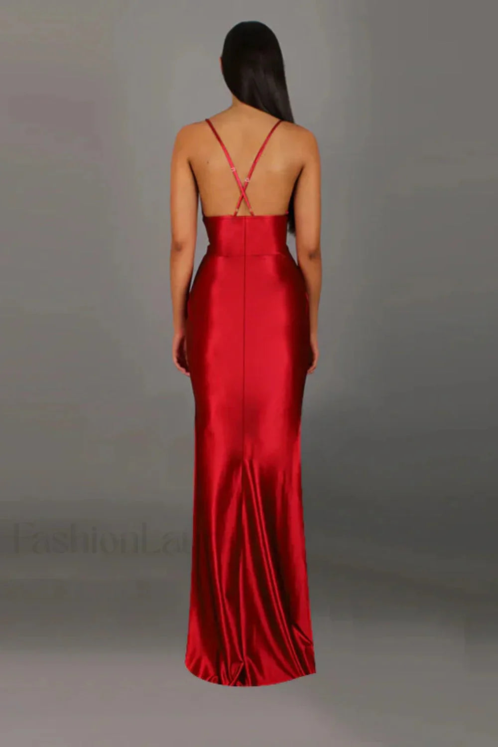 Elegant Satin V Neck Dress for Modern Fashion Wear Boutique Fashion Style