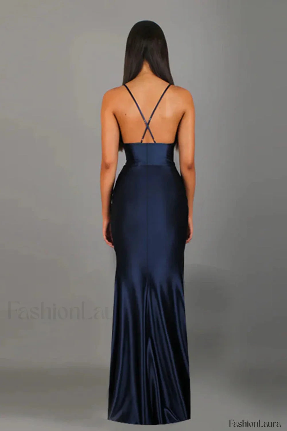 Elegant Satin V Neck Dress for Modern Fashion Wear Boutique Fashion Style