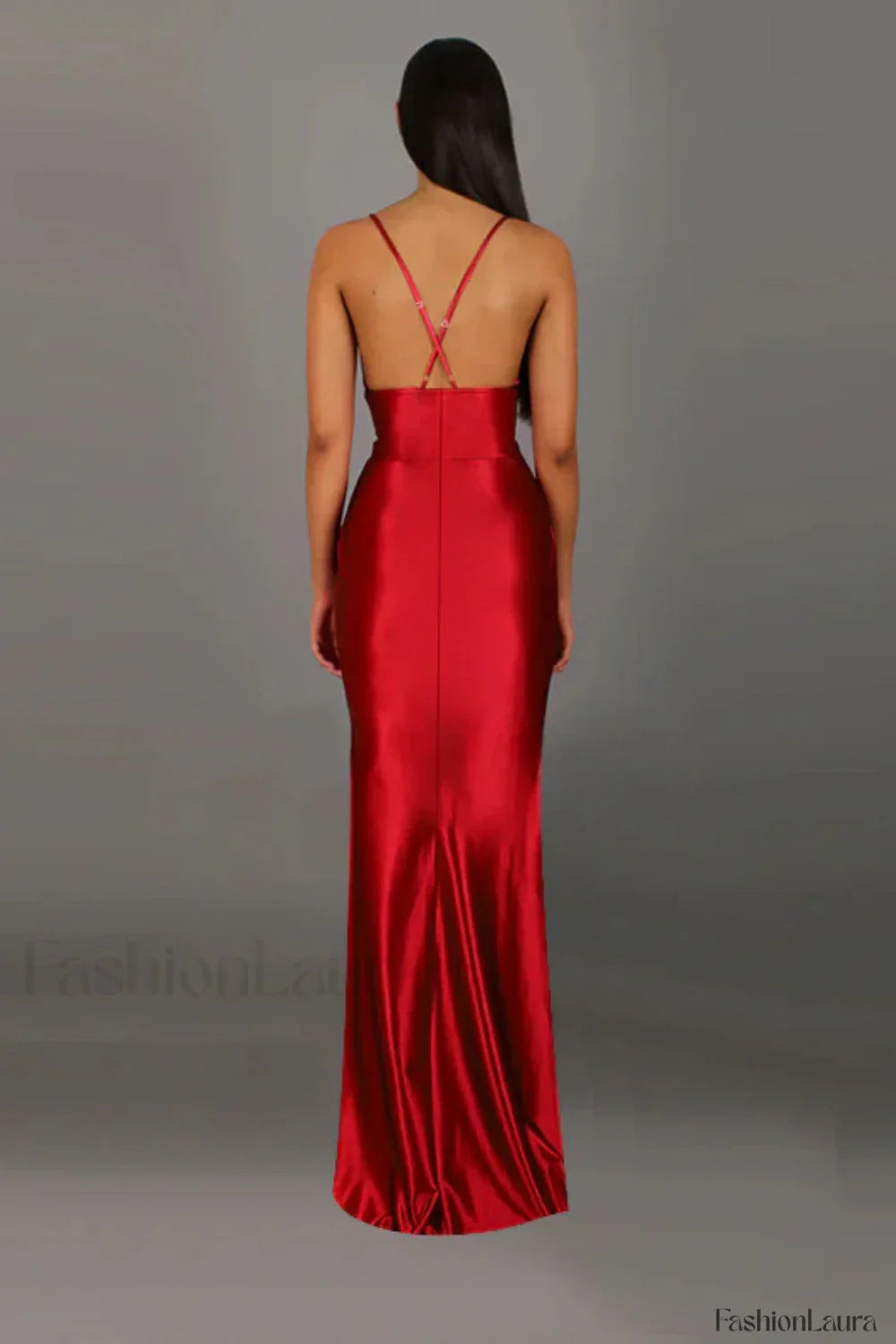 Elegant Satin V Neck Dress for Modern Fashion Wear Boutique Fashion Style
