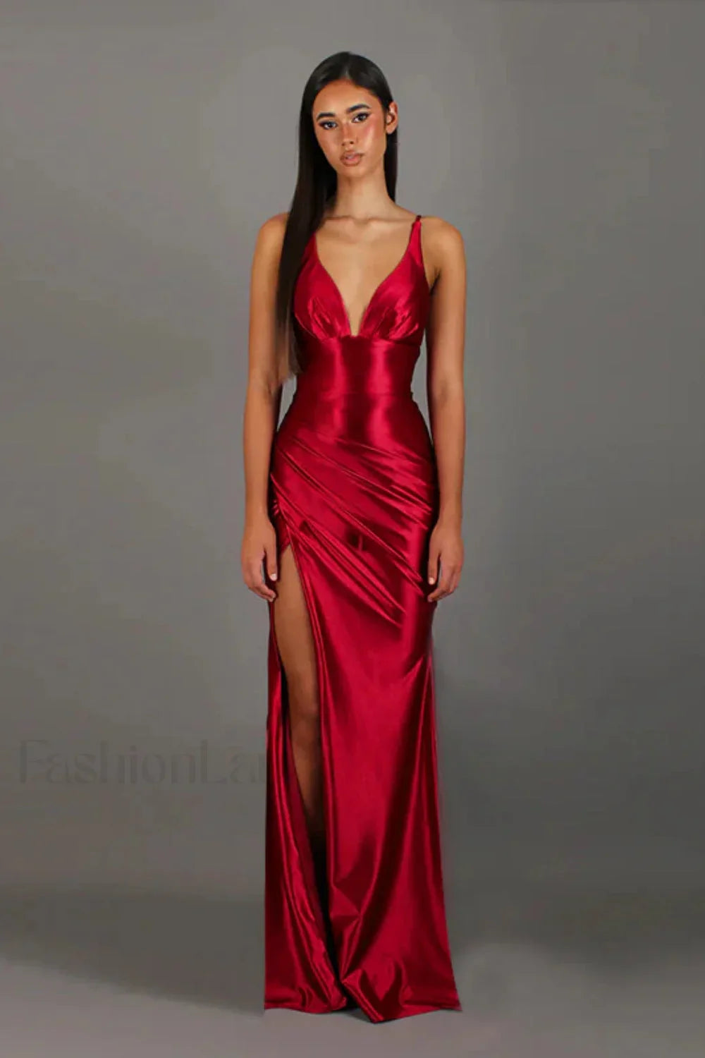 Elegant Satin V Neck Dress for Modern Fashion Wear Boutique Fashion Style
