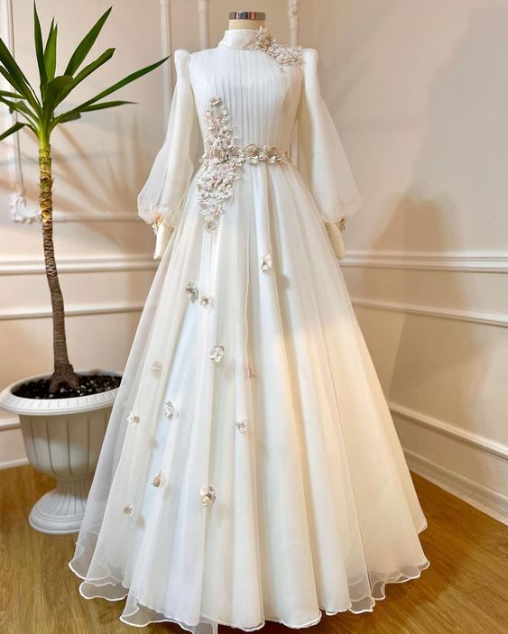 A-Line Tulle Long Prom Dress - FashionDia