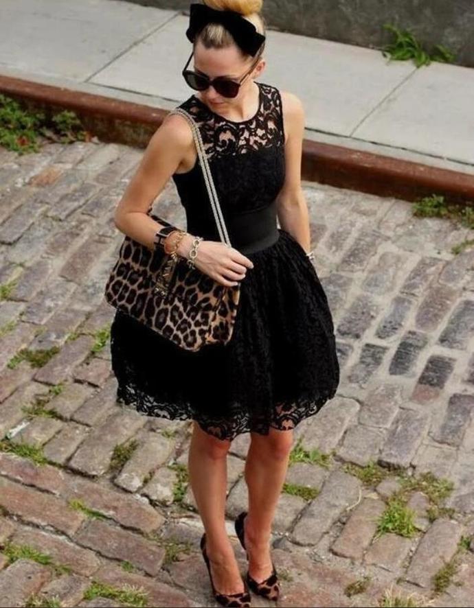 Elegant Lace Black Short Formal Dress Sleeveless Homecoming Dress - FashionDia