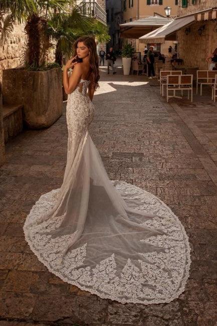 Sexy sweetheart sleeveless mermaid lace Wedding dresses (ZD14880)