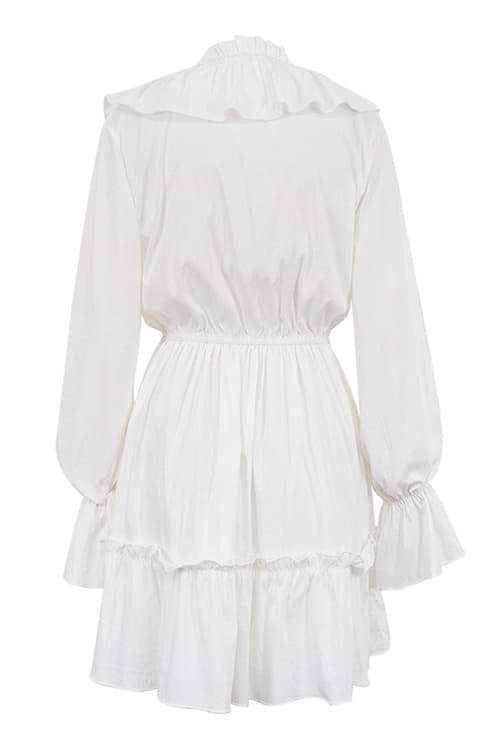 Sharon V - neck Ruffle Mini Dress