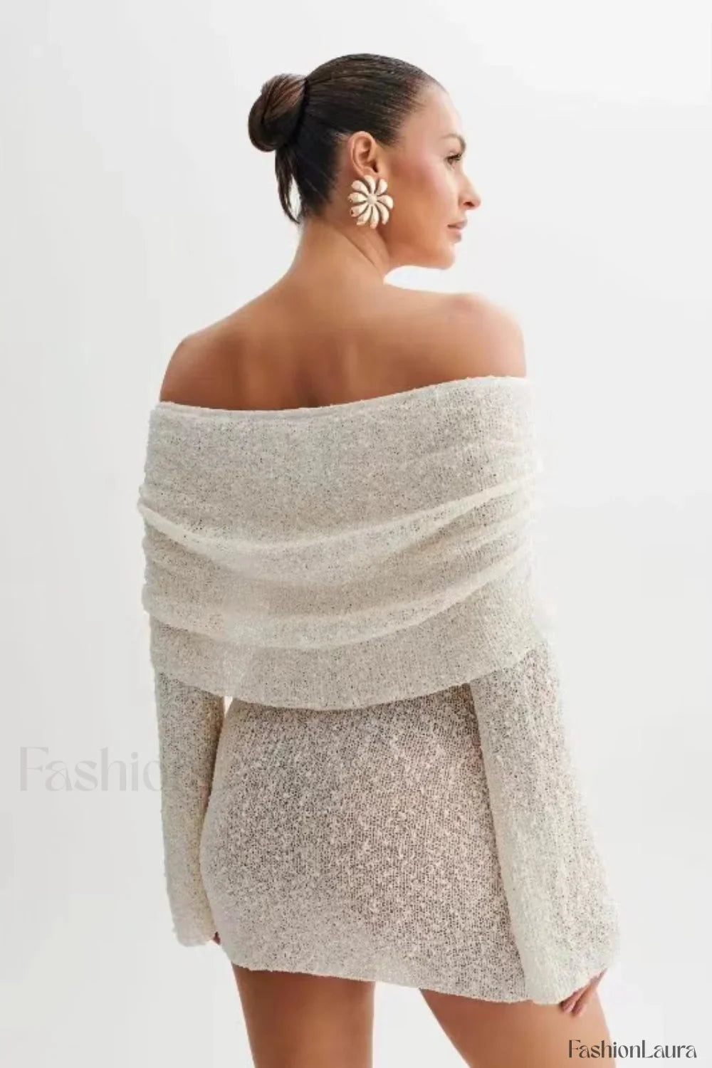 Vintage Inspired Sheer Long Sleeve Dress for Modern Fashion Wear