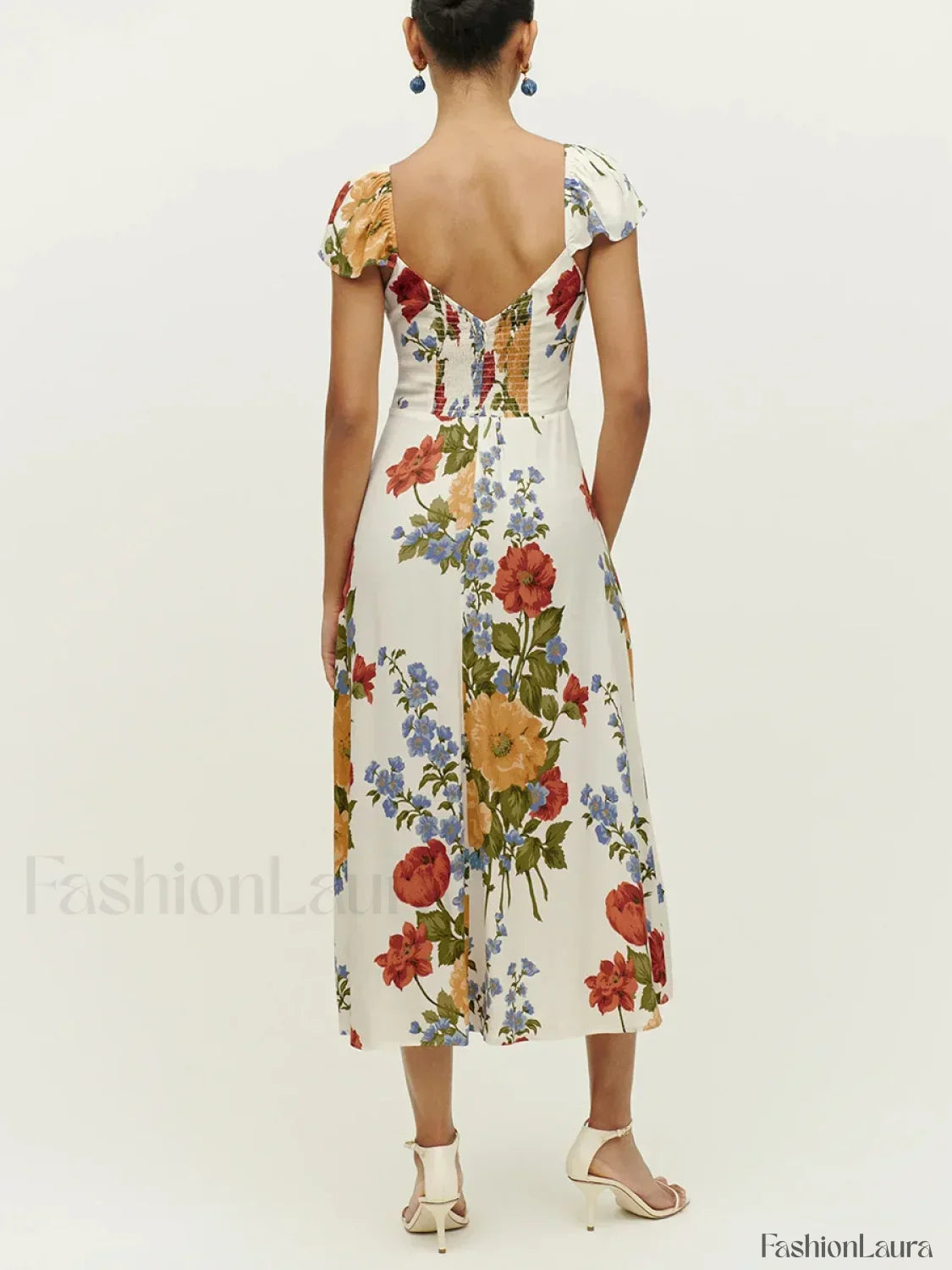 Short Sleeve Slit Dress with Relaxed Fit and Layered Outfit Styling