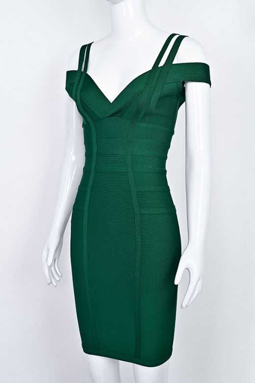 Sia Bandage Dress - Emerald Green