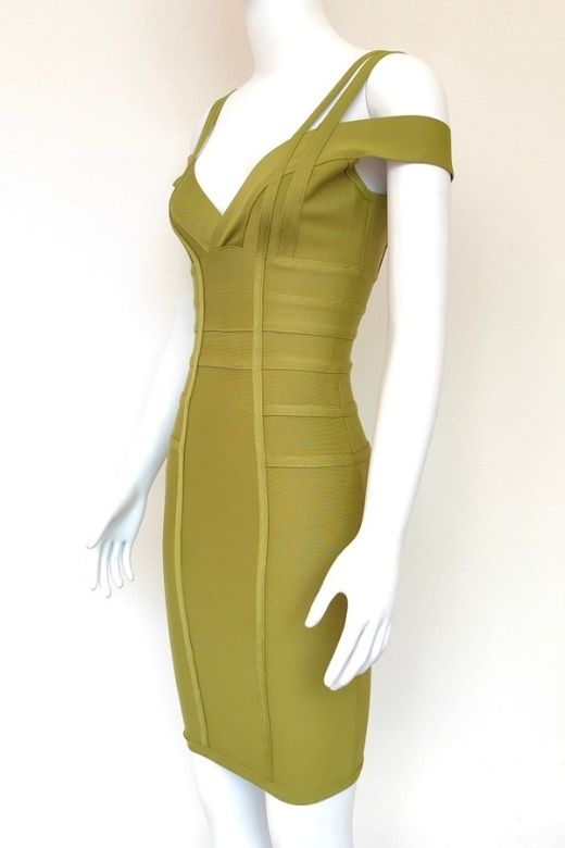Sia Bandage Dress - Olive Green