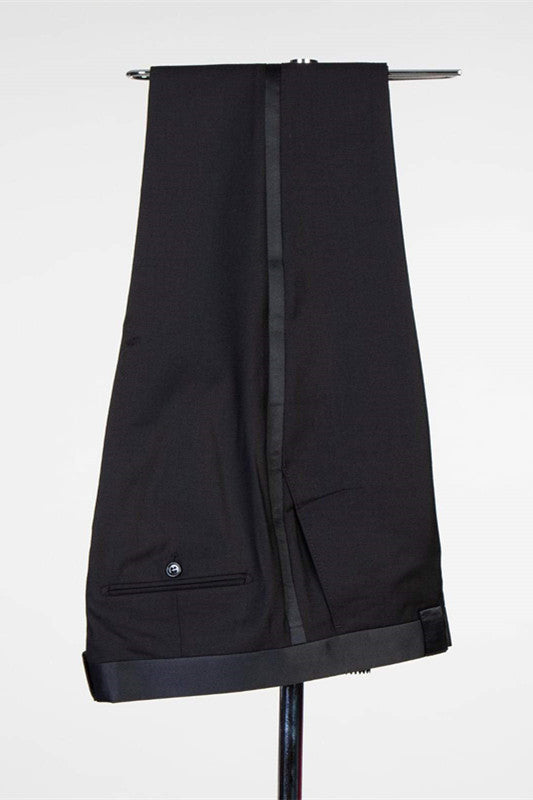 Simple Black Fashion Shawl Lapel Men Suits for Wedding