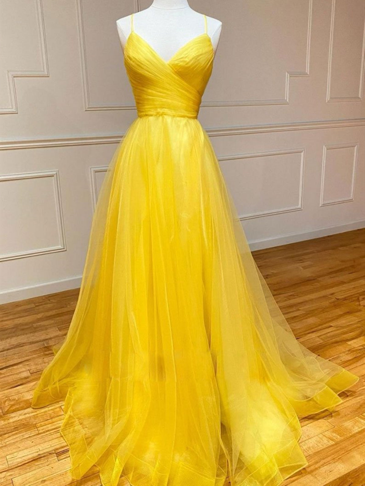 Simple Long A-line Sweetheart Tulle Backless Graduation Formal Evening Prom Dresses - VelvetHem