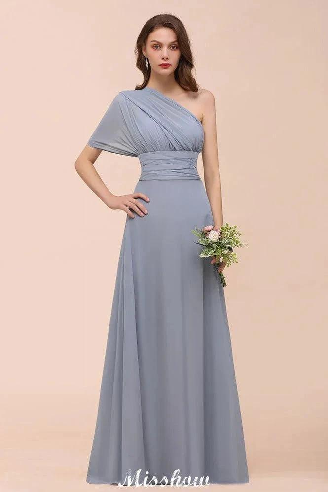 Sleeveless A-line Bridesmaid Dress Floor-Length Formal Dress (ZD12948)