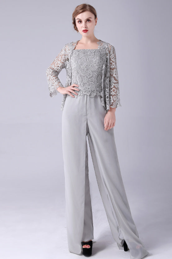 Sleeveless Lace Strap Backless Vintage modest mother's dress
