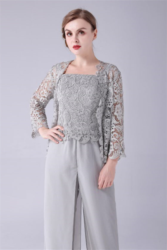 Sleeveless Lace Strap Backless Vintage modest mother's dress